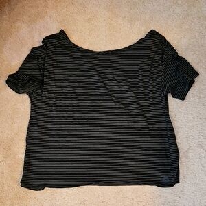 Hurley Black and Gray Boxy Short Sleeve Tee